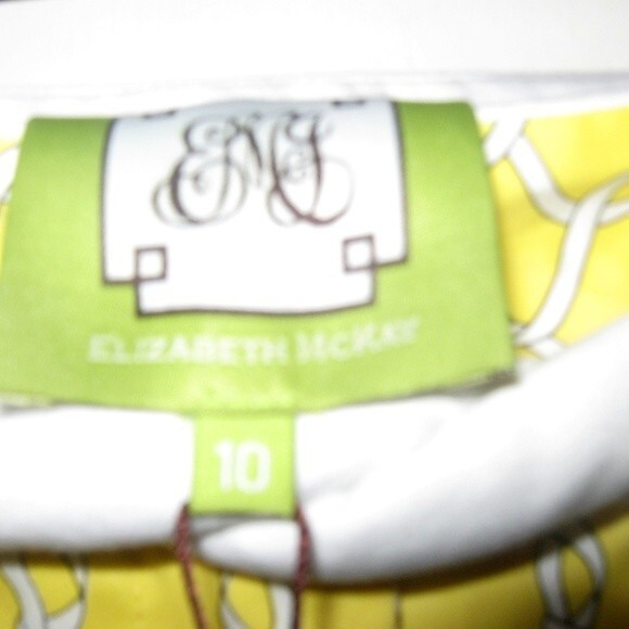 Elizabeth Mckay Size 10 Yellow/White Print Shorts NWT - Picture 5 of 6
